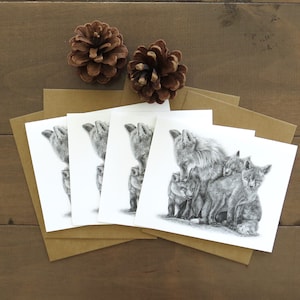 Juego de tarjetas con notas de zorro, tarjeta de vida silvestre, tarjeta de zorro, tarjetas para niños, tarjetas de naturaleza, tarjetas de arte, tarjetas en blanco, tarjetas de notas, tarjetas de felicitación de vida silvestre, tarjetas