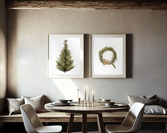 Christmas Canvas Design Oranges | Watercolour, Vintage, Scandi, Hygge | All sizes | Large Format | Choose your Collage | Modern Art | Custom