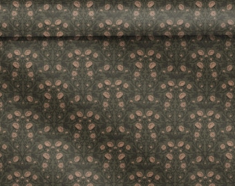 Retro Flowers Drawer Liner -  Luxe Canvas Texture-Cabinet-Peel and Stick - Shelf Liner - Contact Paper - Seamless Pattern