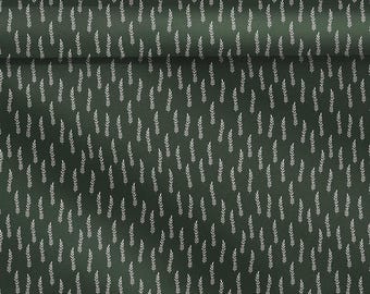 Green Sprigs Drawer Liner -  Luxe Canvas Texture-Cabinet-Peel and Stick - Shelf Liner - Contact Paper - Seamless Pattern- High Quality