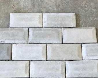 Handmade Concrete Hex Tile: Raised Faceted Bevel - USA Made