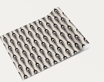 Peacock Feathers Liner - Luxe Canvas Texture - Drawer-Cabinet-Peel and Stick - Shelf Liner - Contact Paper - Seamless Pattern