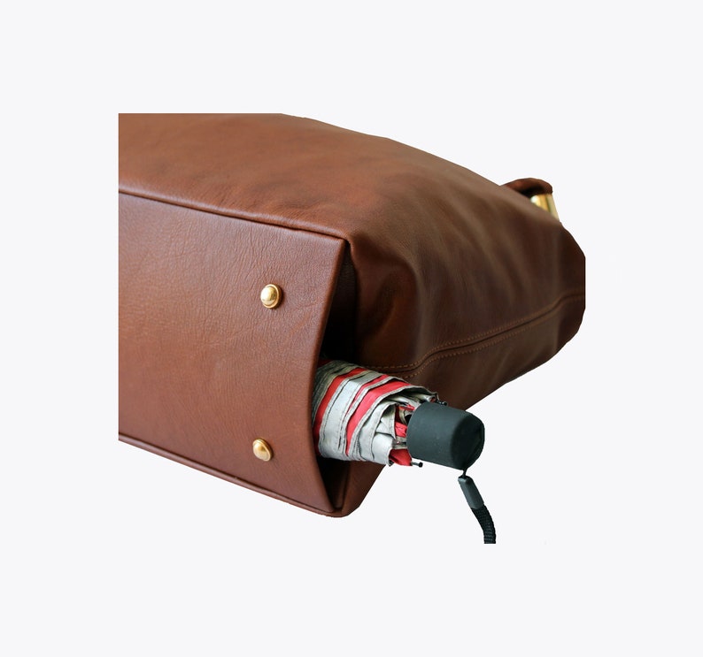 Leather Laptop Bag for Work Great Features for Travel or as Cruise Bag Soft Brown Leather Tote Bag with Shoulder Strap