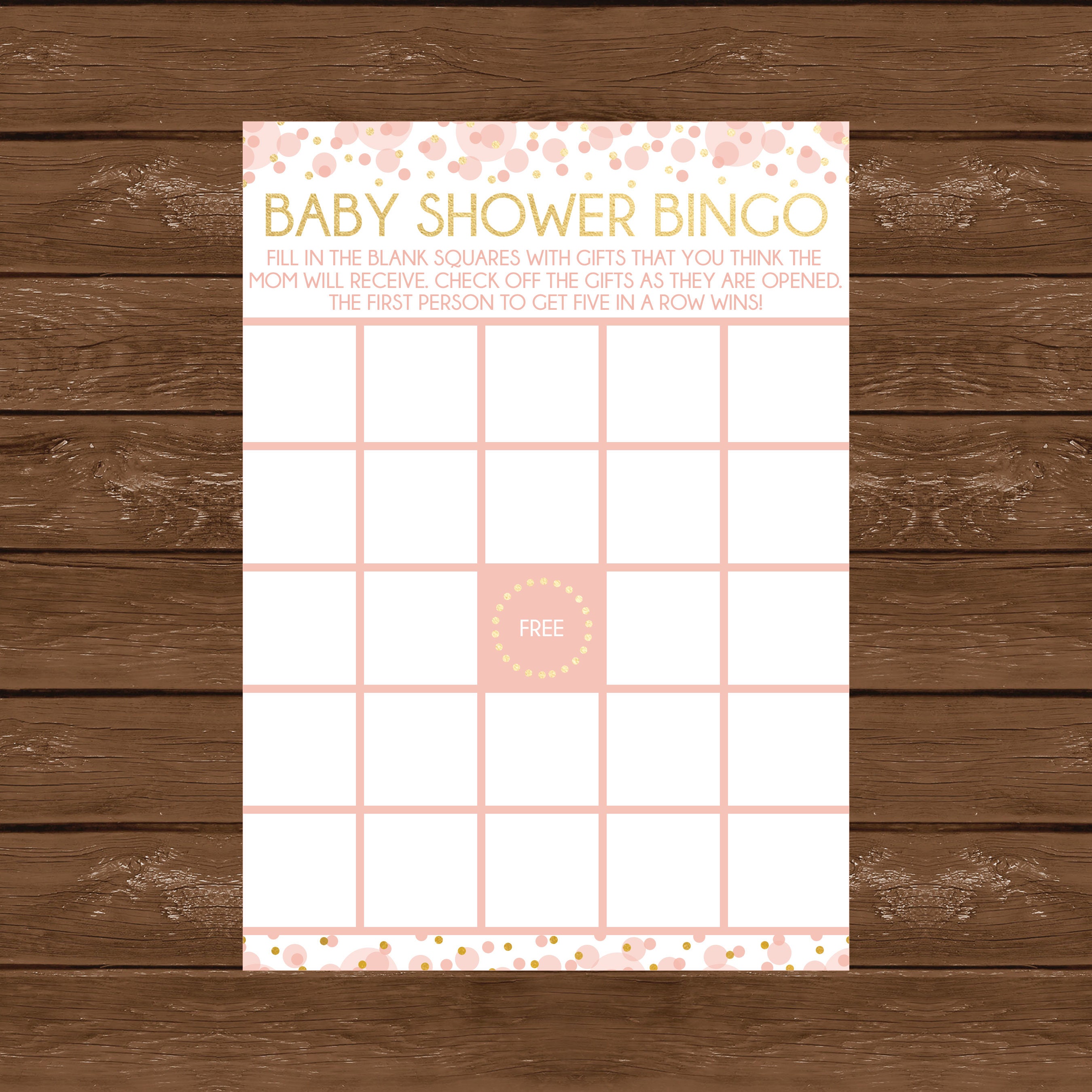 Baby Shower Bingo, Printable Baby Shower Game, Instant Download, About ...