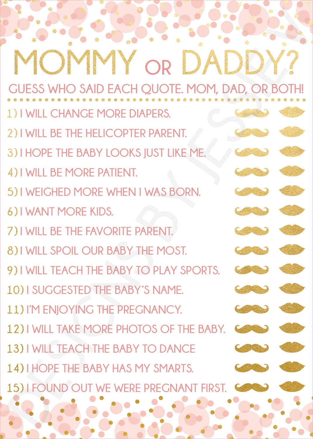 mommy-or-daddy-printable-baby-shower-game-instant-download-pink-and-gold-baby-shower-baby-shower-games-who-said-it-mom-or-dad-017-etsy for Mommy Or Daddy Baby Shower Game Free Printable Mommy or Daddy? Printable Baby Shower Game, Instant Download, Pink and Gold Baby Shower, Baby Shower Games, Who Said It?, Mom or Dad?, 017 - Etsy for Mommy Or Daddy Baby Shower Game Free Printable