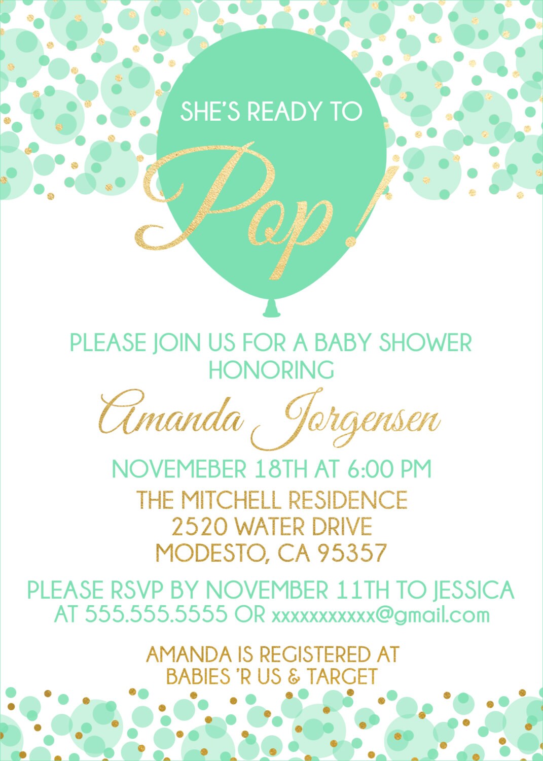 She's About to Pop Printable Baby Shower Invitation Blue | Etsy