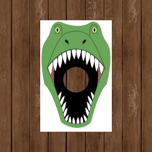 Dino Toss, Dai da mangiare al T. Rex, Festa di compleanno dei dinosauri, Gioco dei dinosauri, Tema dei dinosauri, Download istantaneo, Gioco di società stampabile, 016