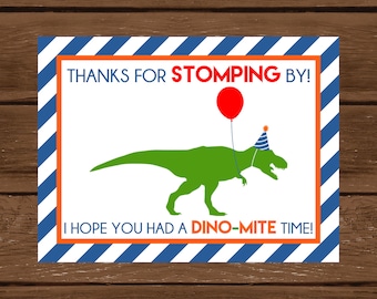 Dinosaur Favor Tags, Printable Favor Tags, Dino Favor Tags, Dino Birthday Party, Instant Download, Dinosaur Birthday, 016
