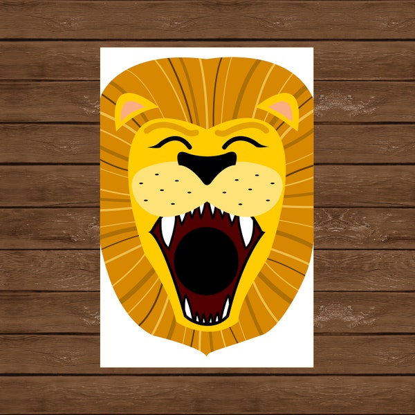 Feed the Lion, Jungle Safari Games, Bean Bag Toss, Printable Games, Birthday Party Games, Instant Download, Jungle Safari Birthday, 028