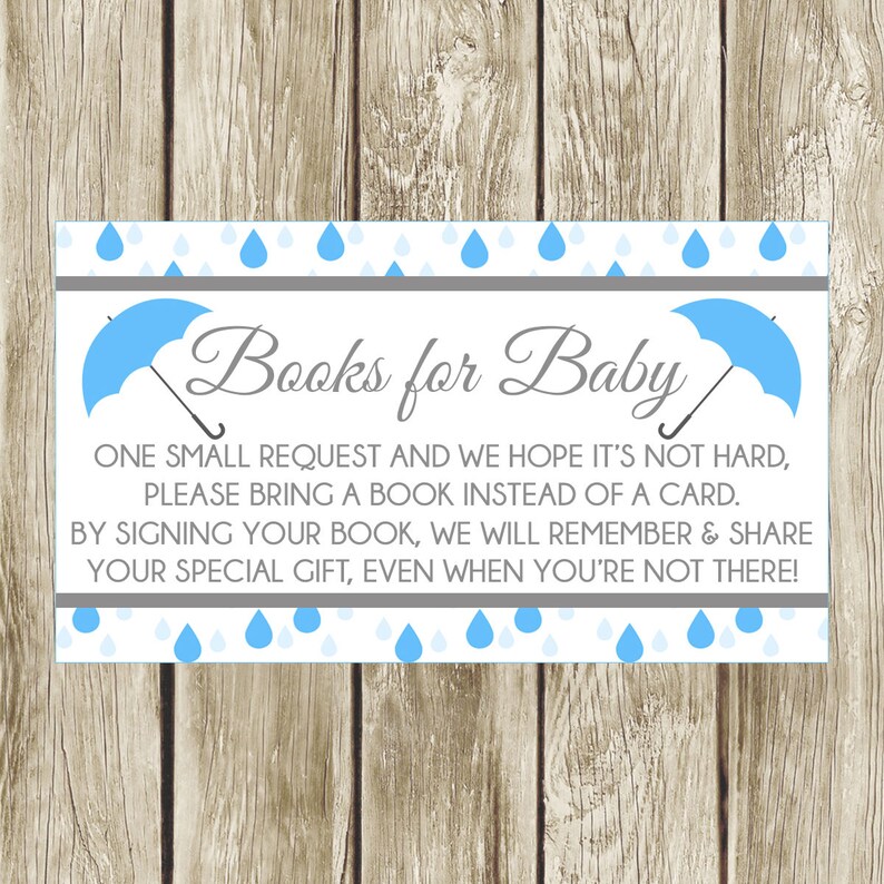 Books for Baby Printable Baby Shower Insert Instant - Etsy