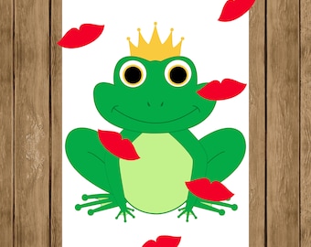 Pin a Kiss on the Frog, Frog Prince Game, Princess Games, Princess Party, 030