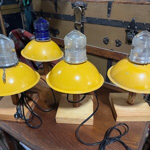 Vintage Aviation, Desk Lamp, Airport Motif, Airport Marker Lights taxiway and runway Desk Lamp, Man Cave image 1