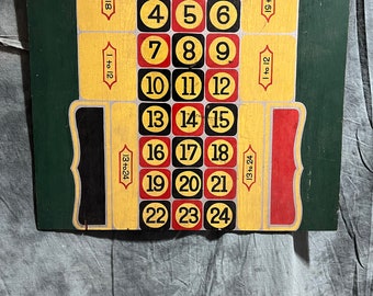 Homemade Roulette Numbers Wall Decor, Man Cave decor, game room decor, garage decor, roulette game