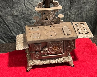 Small Toy Stove, Home Brand Play Stove, Cast Iron Play Stove, Victorian Era Stove Collectible