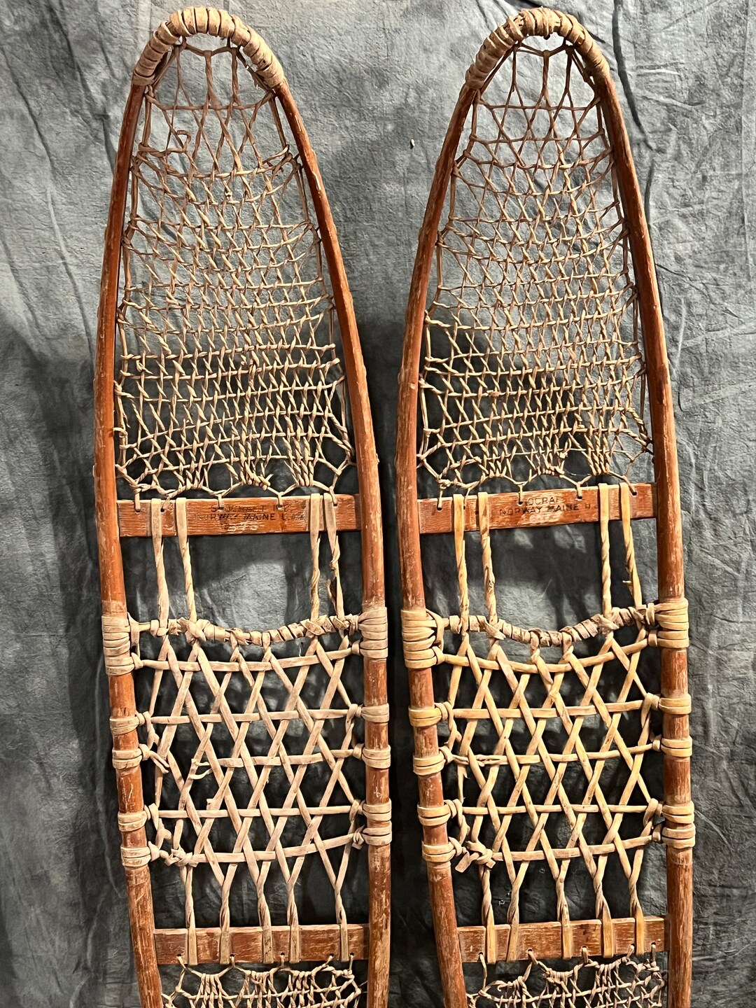 Vintage Snocraft Snowshoes, Norway, Maine, Model 1673, Ski Chalet Decor