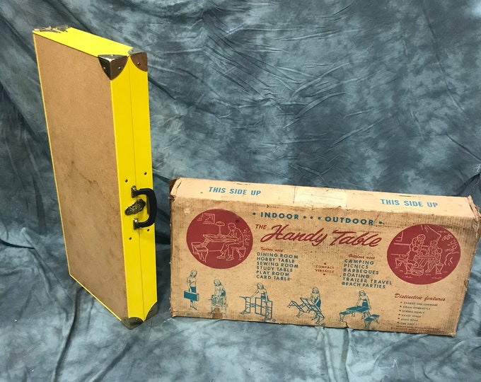 Vintage Milwaukee Handy Table and Chair Set, Folding Table, Camping