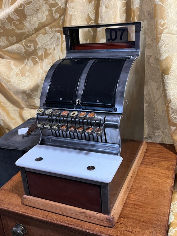 1920's National Cash Register, Refinished, Vintage Cash Register, Candy Store Cash Register, Farmhouse decor, Architectural Salvage Style