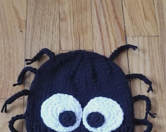 Spider Baby Hat, Spider Toddler Hat, Halloween baby hat, Baby Halloween Photo props, Spider Halloween costume