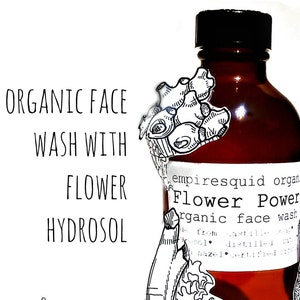 Organic Facial Cleanser Organic Face Wash With Flower Hydrosol Natural Face Wash Organic Face Cleanser Natural Facial Cleanser image 1