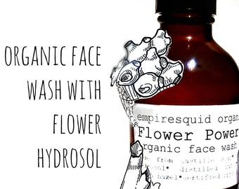 Organic Facial Cleanser | Organic Face Wash With Flower Hydrosol | Natural Face Wash | Organic Face Cleanser | Natural Facial Cleanser