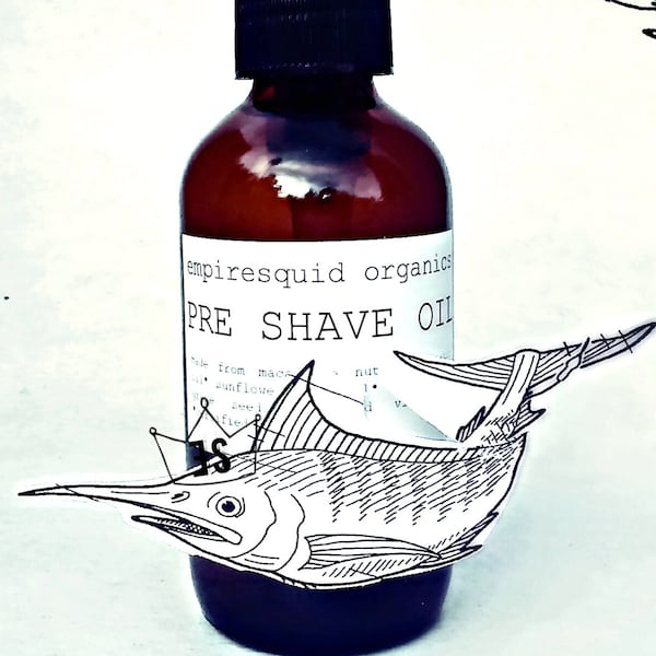 Pre Shave Oil - All Natural Shaving Oil - Organic Shaving Oil - Organic Preshave Oil - Vegan Shaving Lotion - Organic Shave Oil