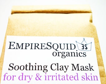 Natural Clay Mask for Dry Skin, Soothing Mask for Sensitive Skin, Clay Face Mask, Clay Facial Mask, Natural Face Mask