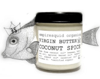 Coconut Spice Organic Body Butter - Coconut Body Butter - Natural Body Butter - Virgin Butter Organic Body Lotion - Organic Lotion