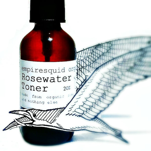 Organic Rose Water Toner, Rose Facial Toner, Rosewater Toner, Organic Facial Spray, Rose Face Toner, Organic Toner, Rosewater Spray