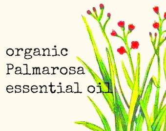 Organic Palmarosa Essential Oil | Palma Rosa Essential Oil | Pure Essential Oils | Aromatherapy Oil | Organic Essential Oils