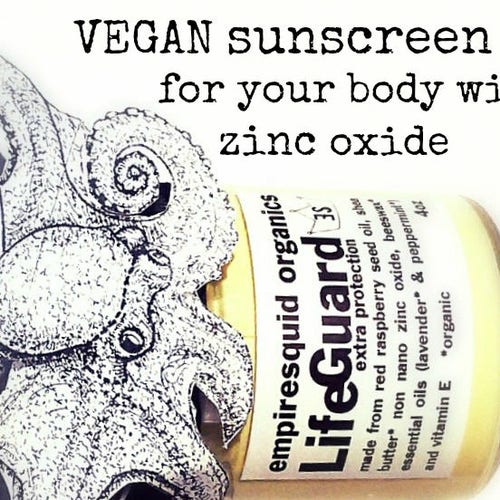Vegan Sunscreen With Zinc Oxide Organic Sunscreen All Etsy