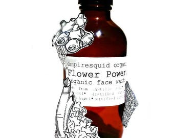 Flower Power Organic Face Wash with Rose Hydrosol