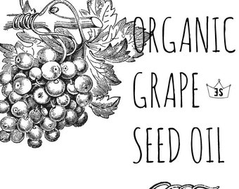 Organic Grapeseed Oil | Organic Grape Seed Oil | Organic Carrier Oil | Massage Oil | Organic Facial Oil