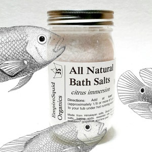 Bath Salts in Glass Jar Aromatherapy Bath Salt Bath Gift Homemade Bath Salt Organic Bath Salts Detox Bath Salts image 1