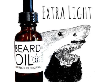 Organic Beard Care Extra Light Blend - Organic Beard Oil - Natural Beard Conditioner - Mens Gifts - Mens Skin Care - Gifts For Him