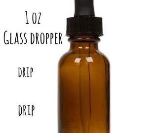 Dropper Bottle - 1oz - Empty Glass Bottle with Dropper - Amber Dropper Bottle - Amber Glass Dropper Bottle