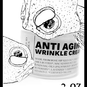 Organic Anti Aging Face Cream / Organic Anti Aging Skin Care / All Natural Anti Wrinkle Cream / Organic Face Cream / Vegan Moisturizer image 1