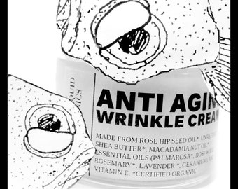 Organic Anti Aging Face Cream / Organic Anti Aging Skin Care / All Natural Anti Wrinkle Cream / Organic Face Cream / Vegan Moisturizer