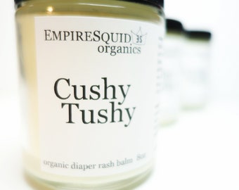 Organic Baby Diaper Rash Cream | Cushy Tushy | Organic Diaper Cream | Organic Diaper Balm | Natural Baby Balm | Natural Baby Butt Butter