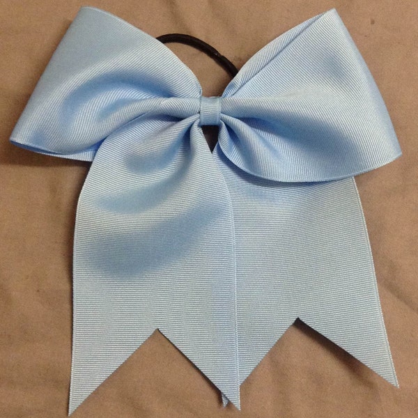 Columbia Blue Solid Softball / Cheer / Volleyball  Bow