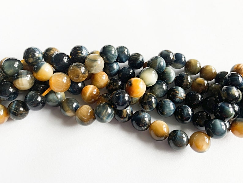 8mm Dyed Blue Tiger Eye Round Beads