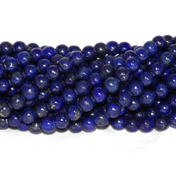 Perles de lapis-lazuli de qualité A - 8 mm