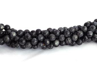 4mm Larvikite Round Beads -15.5" String