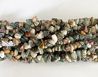 Ocean Jasper Chip Beads - 5-8mm - 33" String