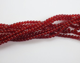 A Grade 4mm Carnelian Beads on String