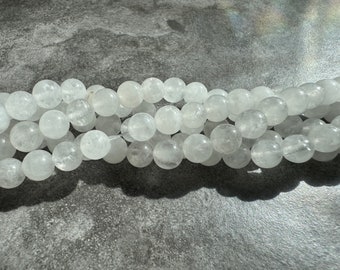 10 mm natuurlijke witte jade ronde kralen