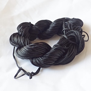 Black Nylon Thread Beading Cord 1mm (24 metres)