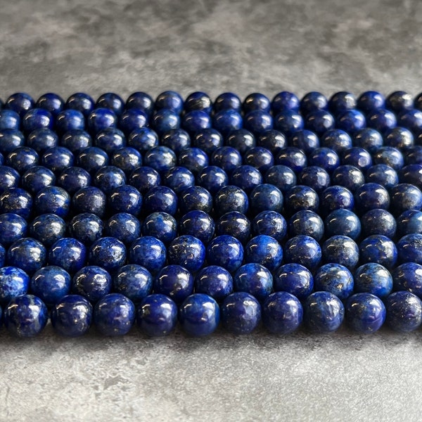 6.5mm A Grade Lapis Lazuli Beads for Jewellery Making