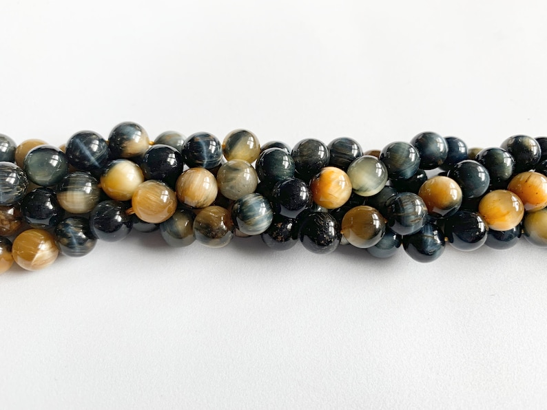 8mm Dyed Blue Tiger Eye Round Beads