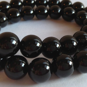 6mm A Grade Black Onyx Round Beads