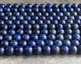 Perle rotonde di lapislazzuli da 10 mm - Grado A